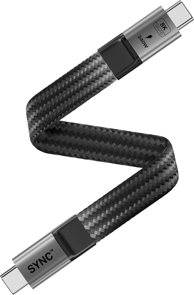 CRAP.SUPPLY® SYNC™ - Korte USB-C 4.0 Kabel - 11cm - 40Gbps - Voor Camera Rigs, SSDs, Telefoon filmmaken (Werkt NIET icm SCREENMOUNT & laptop)