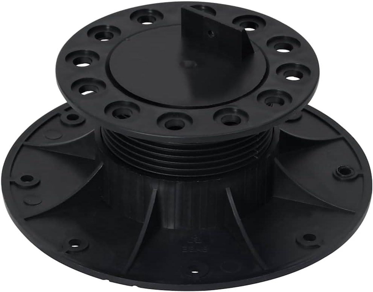 Terrasdragers Verstelbaar - Vlonderondersteuning Set - Terras Bouwen - Stabiele Ondersteuning - 10 Stuks 60-88 mm - Zwart