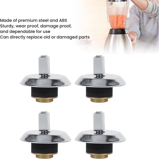 Blender Koppeling Set - Vervangende Onderdelen - Apparaat Reparatie - Stalen Constructie - 4 Stuks - Zilver — afbeelding 3