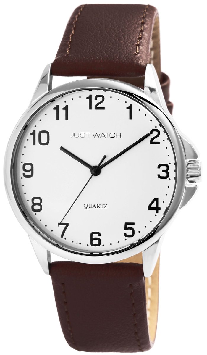 JUST WATCH Herenhorloge van echt leer Bernard met echte leren band, basic, modern, eenvoudig, heren