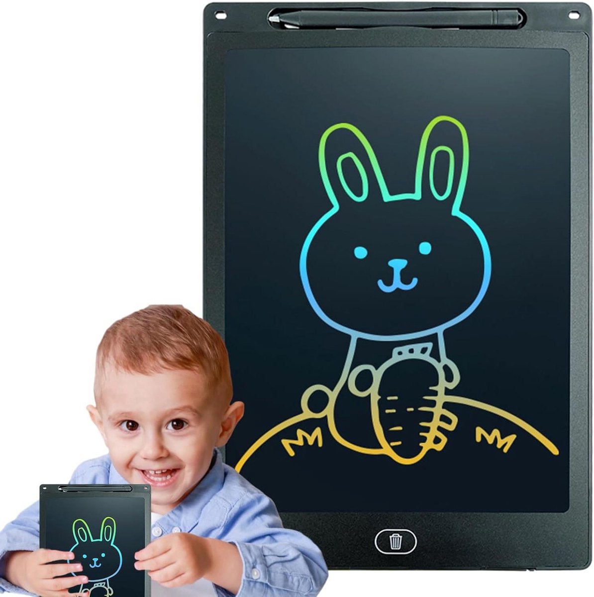LCD Tekentafel - Schrijftablet Bord - Creatief Leren - Oogvriendelijk Scherm - 85 inch - Zwart