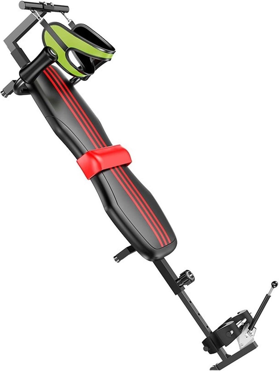 Buikspierapparaat - Rugtrainer Bank - Lichaamsstrekking Ontspanning - In hoogte verstelbaar - 145-185 cm - Zwart