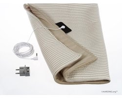 Aardingsdeken - 50x70cm - incl. 5m kabel en aardingsstekker - Small - Wit - fleece deken - Aarding.org