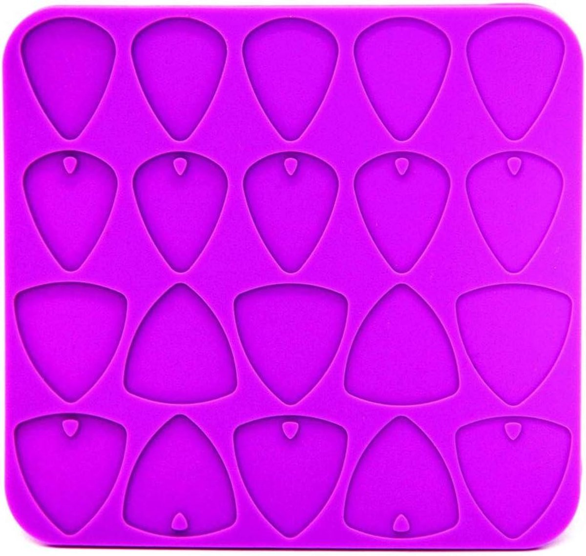 Gitaar Plectrum Mal - Hars Gieten - Muziek Maken - Verschillende Diktes - 5 Stuks - Paars