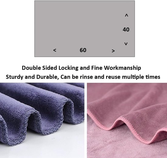 Microvezel Handdoeken - Sneldrogende Doeken - Sport & Reizen - Hoge Absorptie 450GSM - 40x60 cm - Wit — afbeelding 5