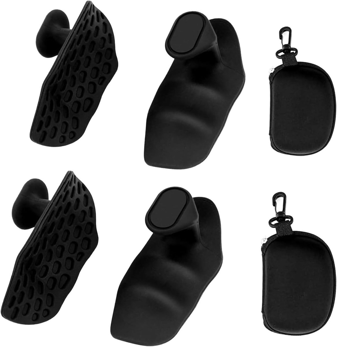 Set van 4 Ergonomische Gewichthefhendels voor Bodybuilding en Deadlifting met Opbergtas, Ideaal voor Training en Dumbbells