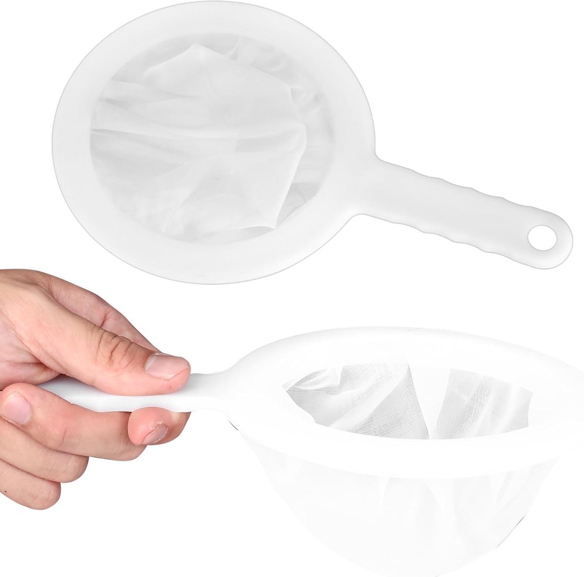 Set van 2 Fijne Zeefjes voor Keuken - Ideaal voor Sap, Melk, Thee, Koffie en Yoghurt - Ultra-fijne Filter voor Voedsel en Dranken (200/400 Mesh)