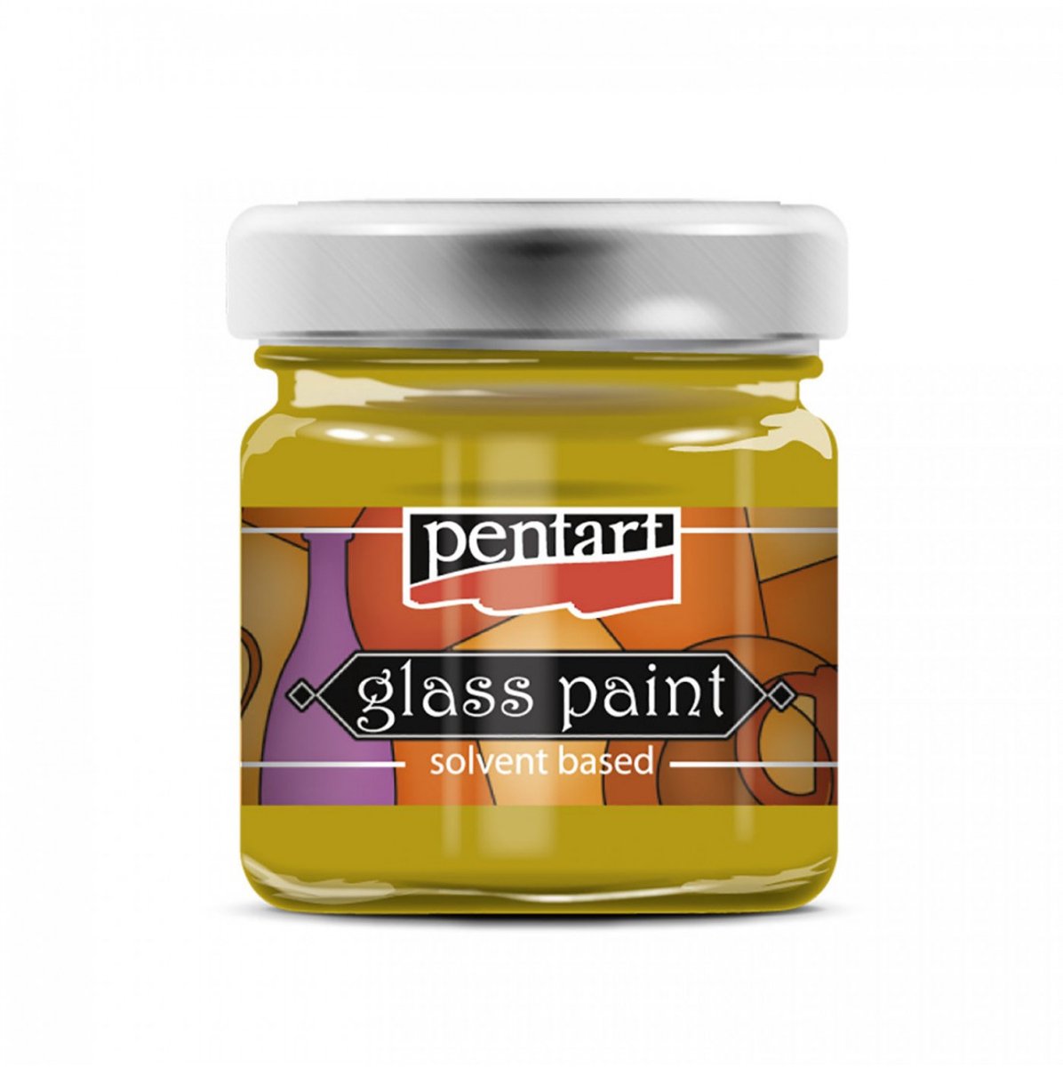 Pentart Glasverf Solvent Basis 30 ml Geel