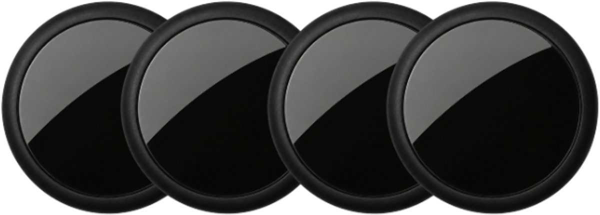 Guardyan® Pro GPS Tracker Zwart- Apple Find My - Koffer Tracker - GPS tracker - Bagage tracker - Sleutelvinder - Keyfinder voor sleutels - Sleutelzoeker - Sleutelhanger geschikt voor AirTag - 4 Stuks