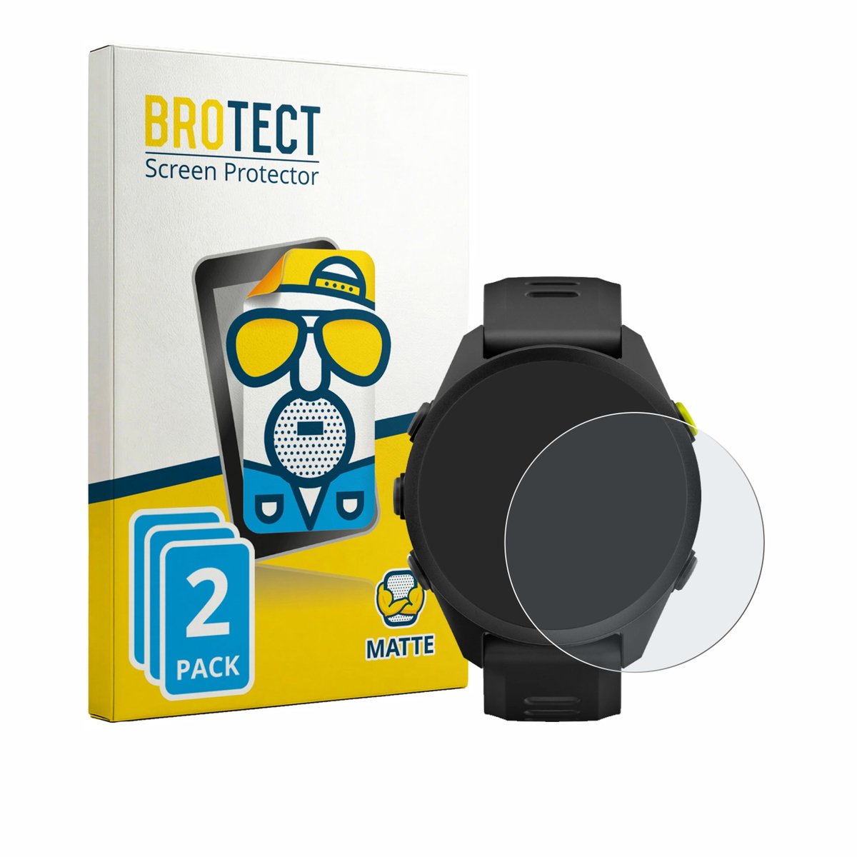 BROTECT - Screenprotector voor Garmin Forerunner 70 - Folie Beschermfolie matte 2 Stuks