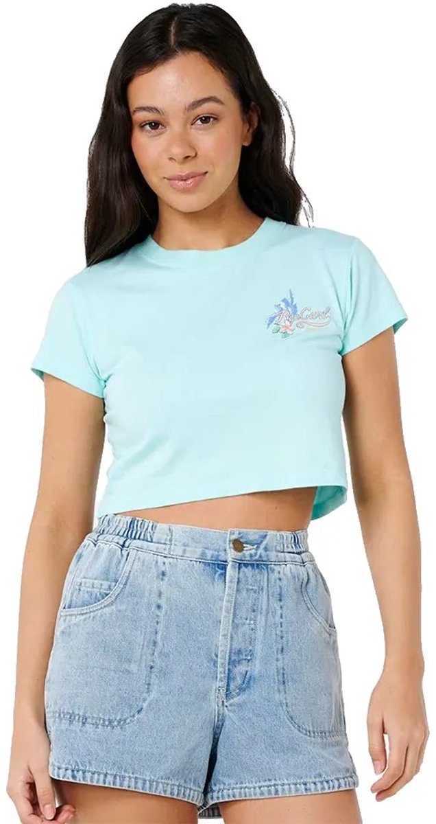 Rip Curl Saloon Baby T-shirt Met Korte Mouwen S Vrouw Blauw