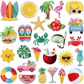26 stuks Strijk Embleem - Opstrijkbare geborduurde patches - Versiering Voor Kleding - Kleding Patchs - Doe-het-zelf-accessoires - Schattige naai-applicaties - Naai op geborduurde applicatie naaipleisters - Voor jassen, hoeden, rugzakken, jeans