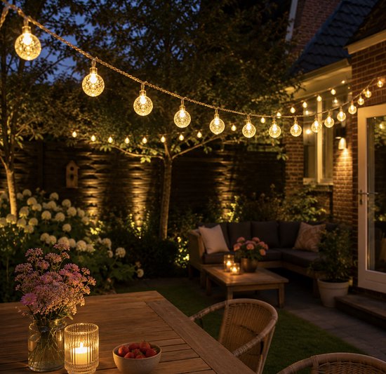 Éclairage de fête de fête à filament - 50 Lampes - 15 mètres - Lumières de fête LED pour intérieur ou extérieur - Guirlande lumineuse extérieure - Éclairage de jardin - Éclairage de fête - Guirlande lumineuse - Éclairage extérieur