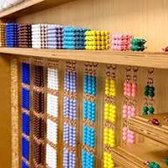 Montessori kunststof kralenketting paars voor kralenkast