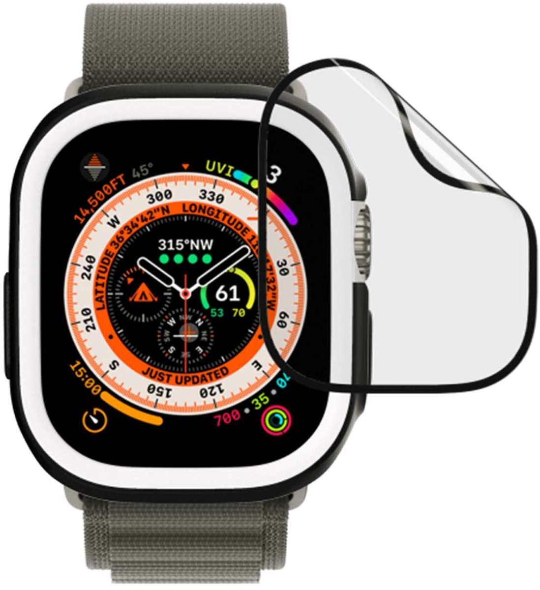 RhinoShield 3D Impact Apple Watch Ultra 49 mm screenprotector