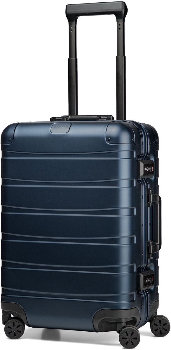 Redolz Pro Aluminium 4 wielen Cabinewagen S 55 cm - Harde bagage - TSA slot - deep blue