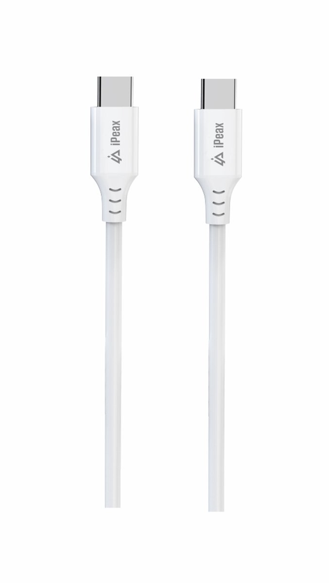 iPeax USB-C naar USB-C Kabel – 1 Meter – Wit