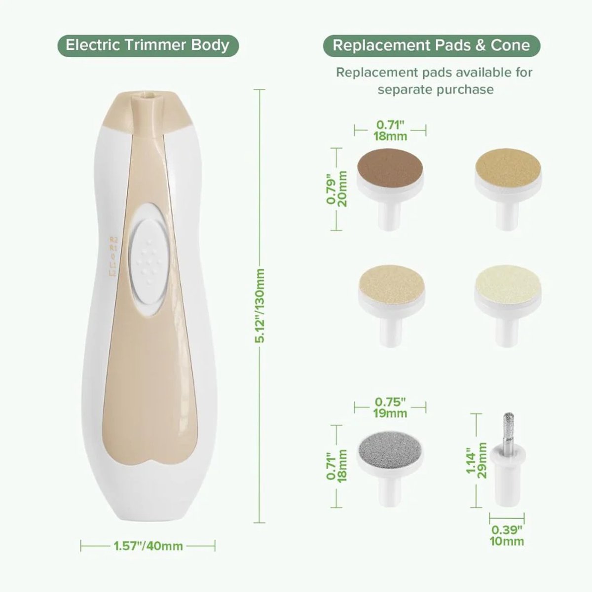 Haakaa elektrische baby nagelverzorging set | vanaf 0 maanden | Beige — cadeau in Verzorging - foto 8