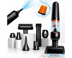 Mondura® PowerClean Pro - Kruimeldief Snoerloos - Auto Stofzuiger - Handstofzuiger 3-in-1 – Mini Kruimelzuiger Voor Hondenharen – Air Duster – 6 Opzetstukken