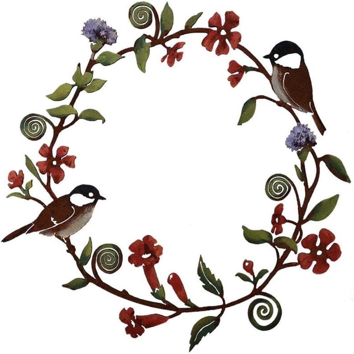 carmdering - Lente Krans - Handgemaakte Bloemen Slinger - Decoratieve Hanger - Veelzijdig Binnen Buiten Gebruik - Natuurlijk Elegant Ontwerp - Metaal Met Kunstbloemen - Duurzaam En Weerbestendig - Verfraait Elke Ruimte Direct - 1 Stuk