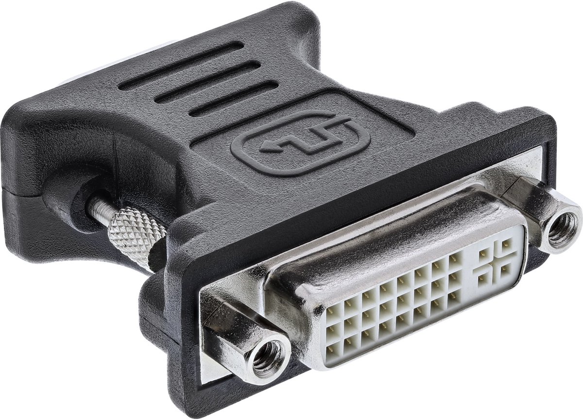 InLine® DVI-A adapter, analoge 24+5 female naar 15-pin HD male (VGA)