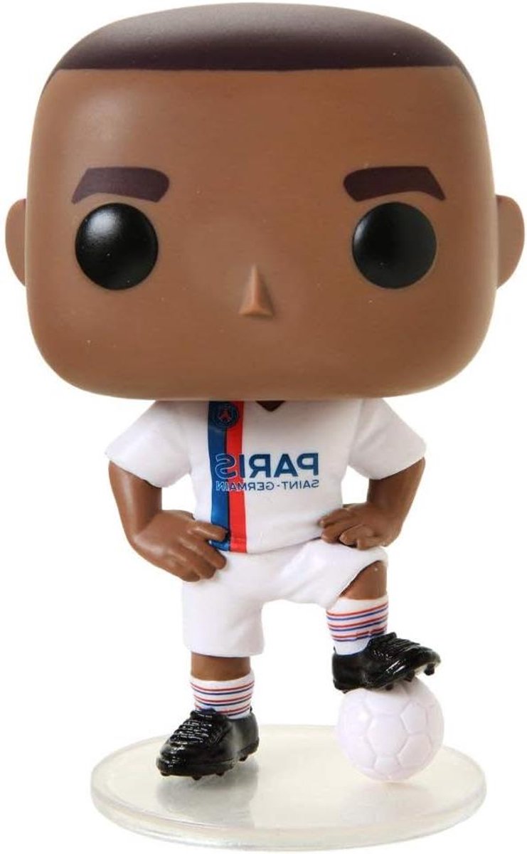 Verzamelbeeldje Kylian Mbappé - Vinyl figuur - Voetbal fan verzameling - Officiële merchandise - 9.5 cm hoog - Lichtblauw