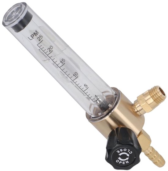 Gasstroommeter - Vlotterbal meter - Industriële meting - Nauwkeurige regeling - 1-25L - Zilver — afbeelding 4