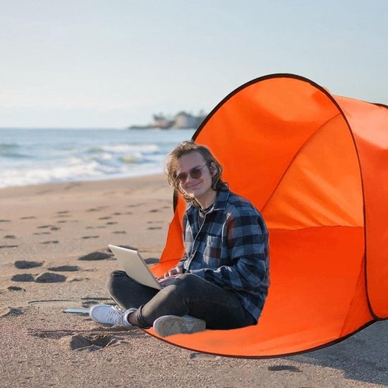 Baby Pop Up Beach Tent UV Protection Portable Extra Light Beach Tent 180T Polyester Fabric Outdoor Waterproof Throw Tent for 2 People Beach Tent van Qdreclod — afbeelding 4
