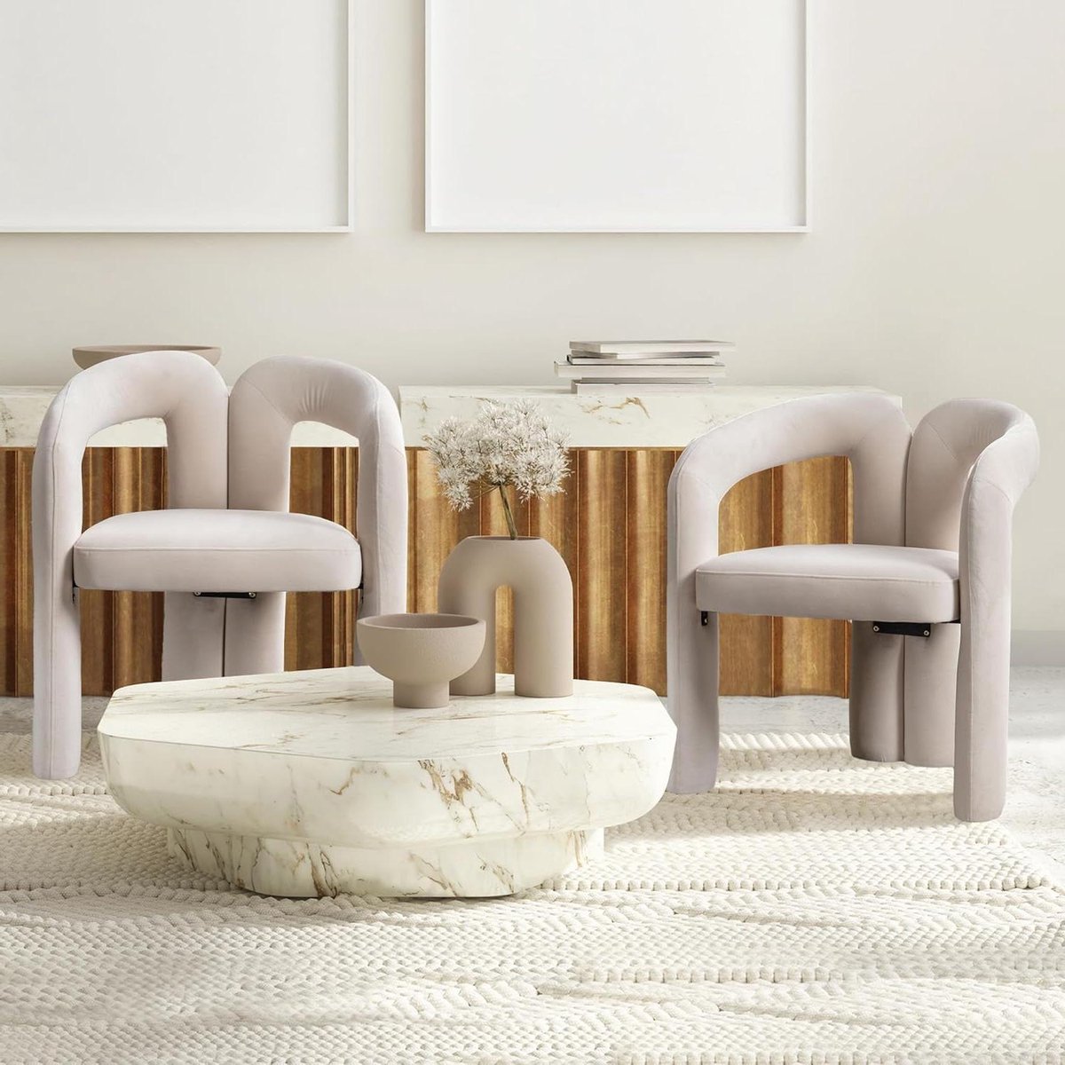 Eetkamerstoelen Set - Gestoffeerde stoelen - Comfortabel dineren - Uniek design - 64x50.5x