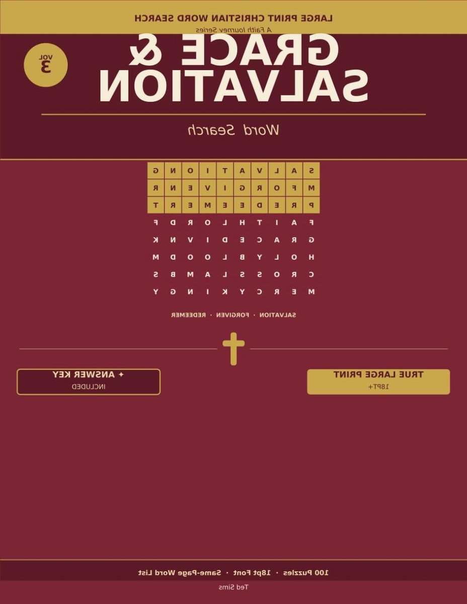 Christelijke Woord Zoekpuzzels - Geloof Puzzelboek - Ontspanning Meditatie - Extra Groot Lettertype - 28 x 22 cm - Niet gespecificeerd