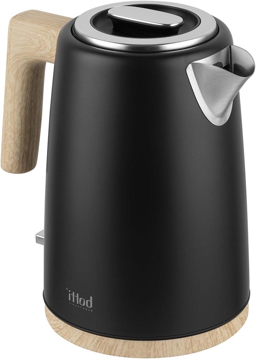Elektrische Waterkoker - Kookketel Waterketel - Snel Water Koken - Geborsteld Roestvrij Staal - 17 Liter - Zwart