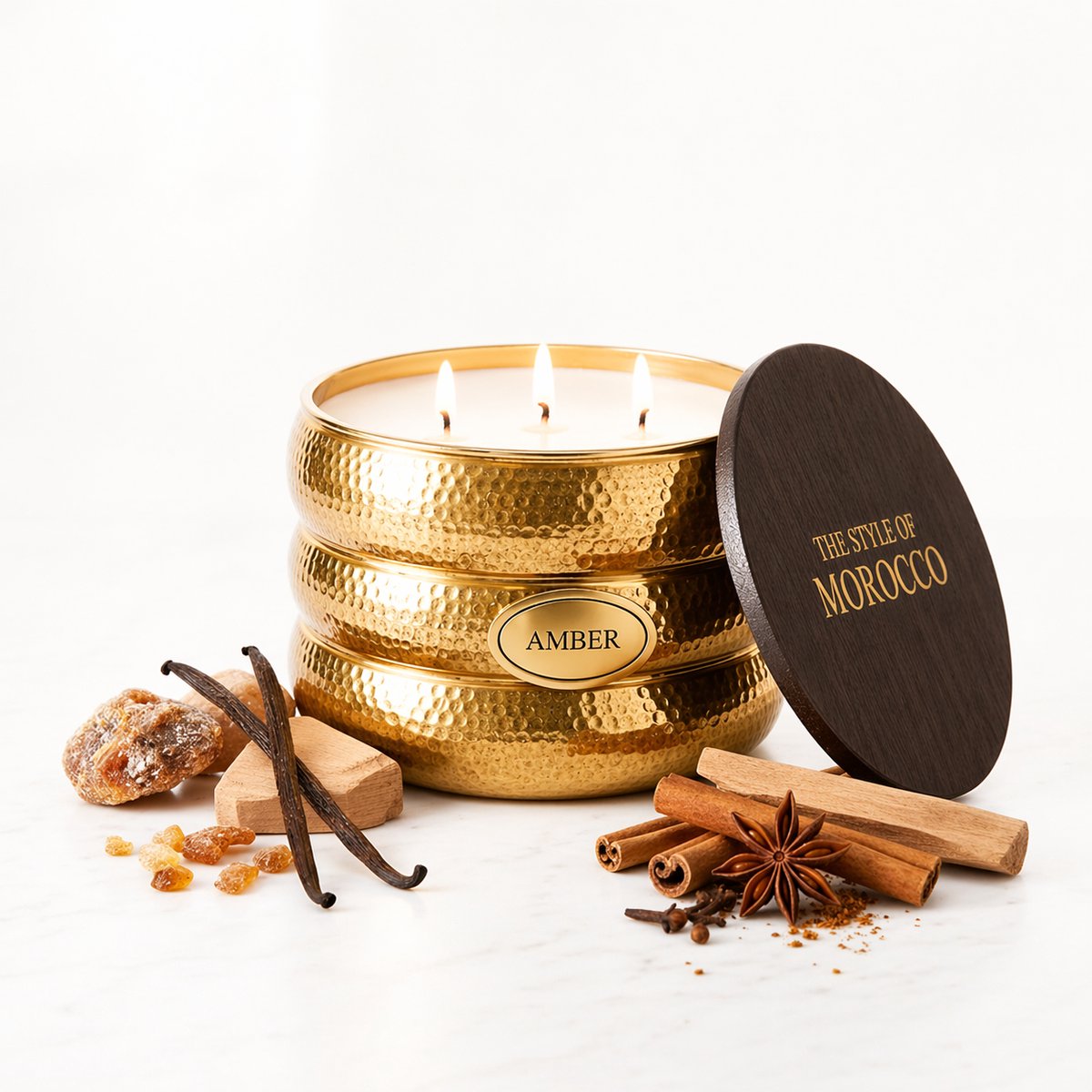 Marrakech Royale Amber Geurkaars – Luxe Kaars – THE STYLE OF MOROCCO