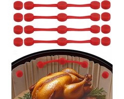 4 sets siliconen magnetische clips voor bakpapier in de Airfryer, houdt wegwerpbakpapier veilig vast Hittebestendig Voorkomt verbranding van papier Geschikt voor alle Airfryers (rood) 4 sets siliconen magnetische clips voor bakpapier in de Airfryer, houdt wegwerpbakpapier veilig vast Hittebestendig Voorkomt verbranding van papier Geschikt voor alle Airfryers (rood)