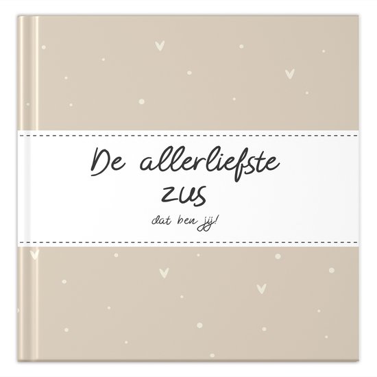Fyllbooks - Invulboek Allerliefste Zus - Cadeau voor Zus - Incl. Quotes en 6 Foto's - 30 Pagina's