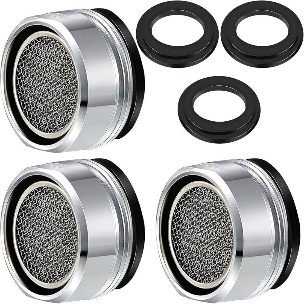 TOVBMUP M24 Kraanbeluchter - Filter - Kraanaccessoires - Diffuserkraan - Filter met afdichting - geschikt voor keuken en badkamer - 3 stuks