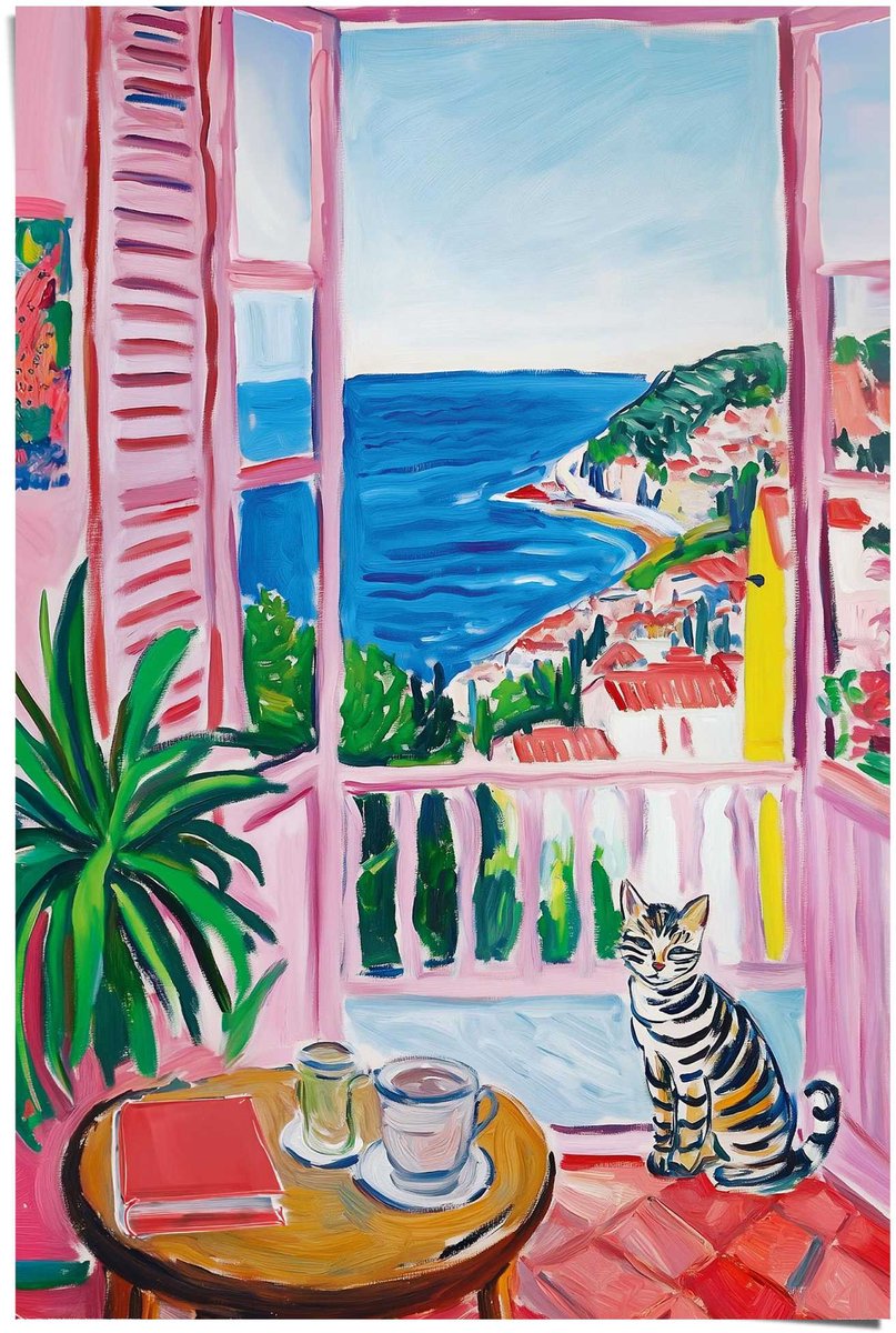 Poster Ochtend aan de kust - 91,5 x 61 - Papier - REINDERS