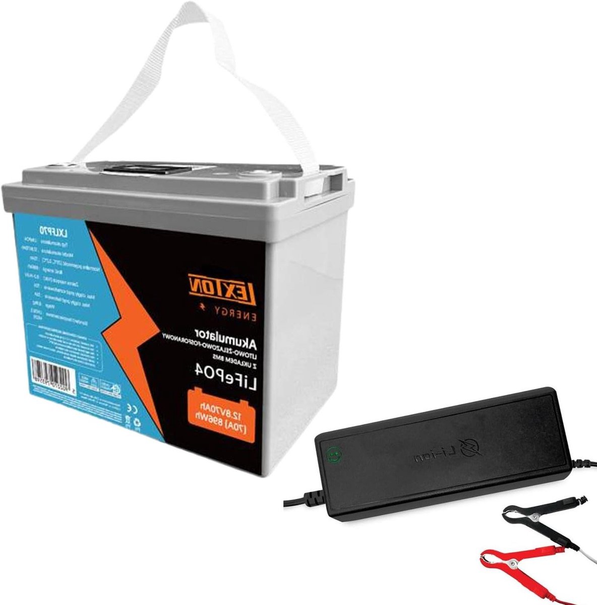 Lithium Batterij - Accu met BMS - Energie Opslag - Bluetooth Monitoring - 70Ah - Zwart