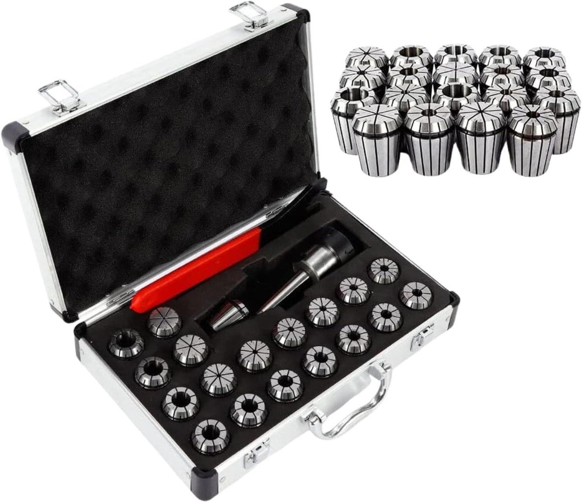 Precisie Spantang Set - Spantanghouder CNC - Frezen en Boren - Gehard Alloy Steel - 1-20 mm - Zilver