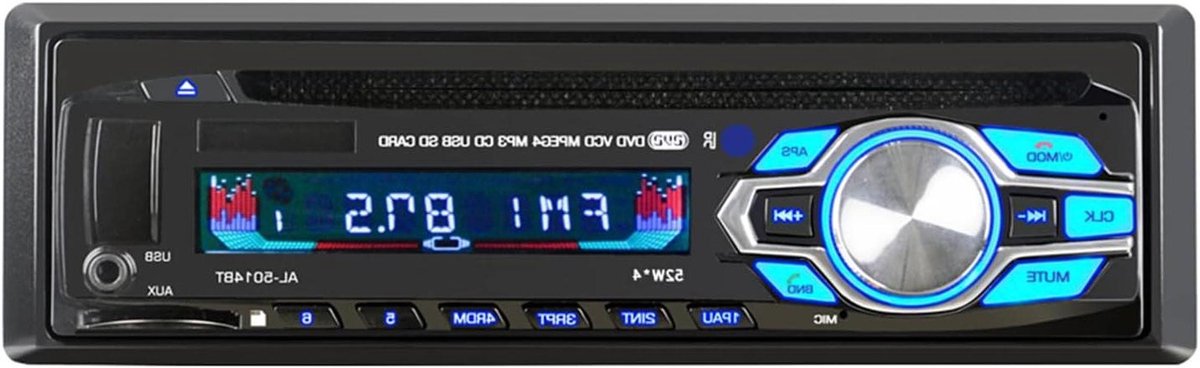 Autoradio Speler - Auto Stereo - Muziek Afspelen - Ingebouwde Bluetooth - 1 Din - Zwart