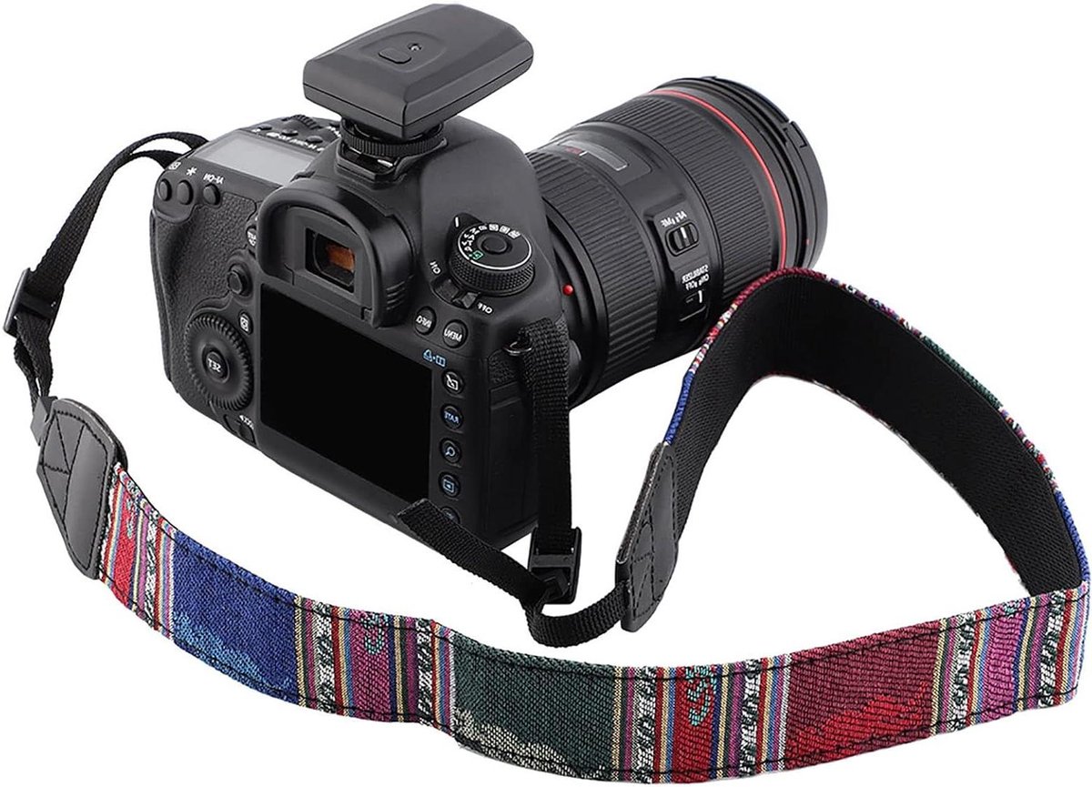 Camerariem - Nekriem Camera - Fotografie - Verstelbaar - 78 cm - Zwart