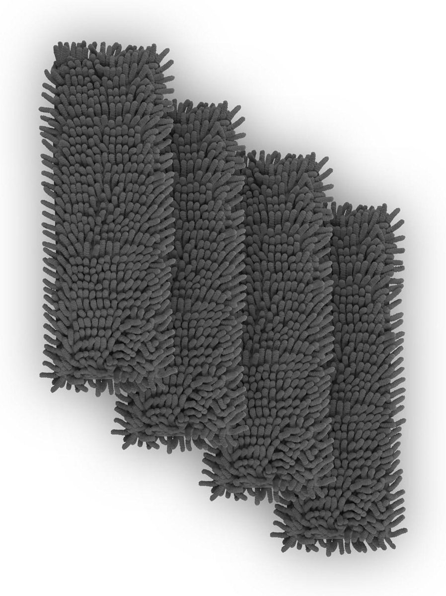Vervangende hoes - Microvezel wisser - Vloeren reinigen - Set van 4 stuks - 40 cm - Groen