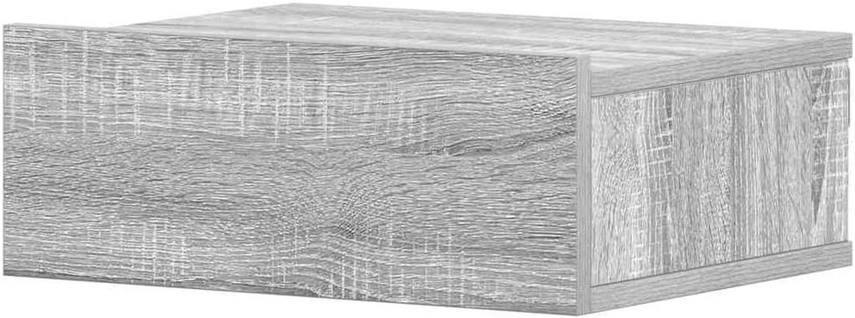 Hangend nachtkastje - Wandkastje slaapkamer - Ruimtebesparend opbergen - Slank klassiek design - 40 x 30 x 15 cm