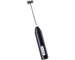 Elektrische Melkopschuimer - 3 Snelheden - USB-C Oplaadbaar - Handheld Melkopschuimer met RVS Garde voor Cappuccino, Latte & Matcha