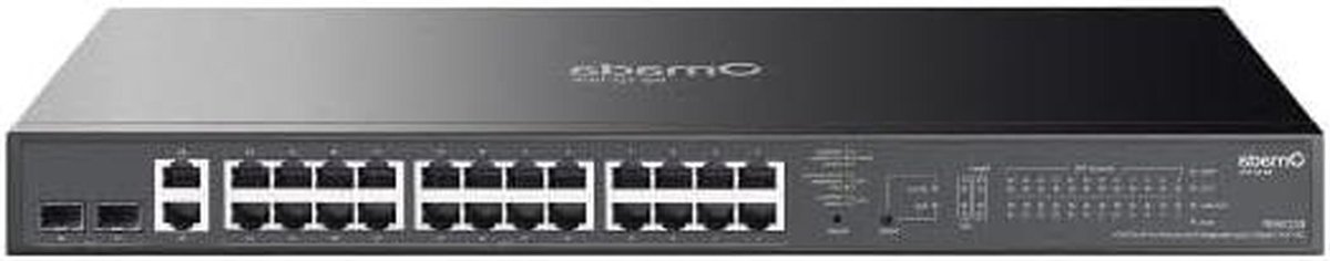 Netwerkhub - PoE Switch - Netwerk Uitbreiden - 24 PoE+ Poorten - 250W Budget - Zwart