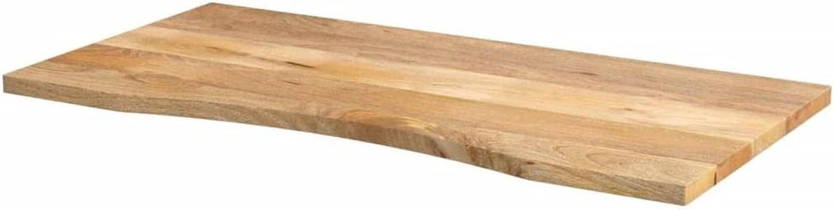 Bureaublad Massief Hout - Tafelblad Rustiek - Werkplek Creëren - Met Kabeluitsparing - 140x60 cm - Bruin