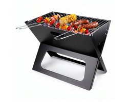 Lomera Opvouwbare Barbecue - Draagbare Houtskool BBQ - Camping Barbecue - Houtskool Grill - Inklapbaar - Picknick Barbecue - Strand Barbecue - Festival BBQ - Tafelbarbecue - Meeneem Barbecue - Houtskoolbarbecue - Park Barbecue