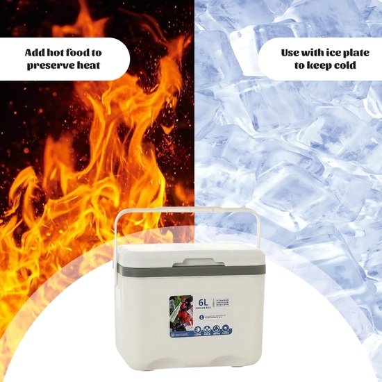 Koelbox - Isolatiebox - Eten koel houden - Goede isolatie - 6 liter - Wit van Koelbox. — afbeelding 5