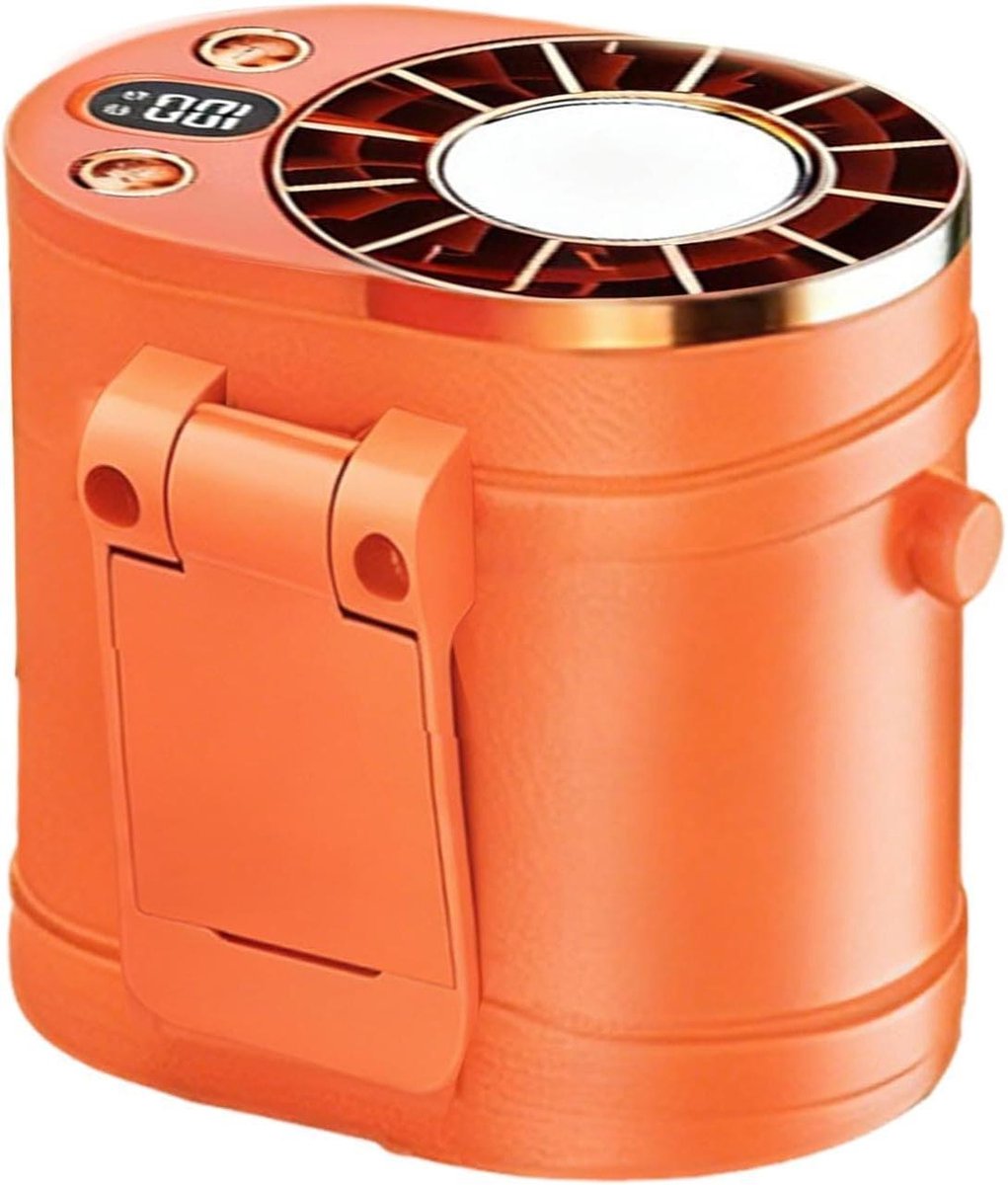 Ventilator met clip - Mini ventilator - Persoonlijke koeling - Stille werking - 7.2 x 10.8 cm - Oranje