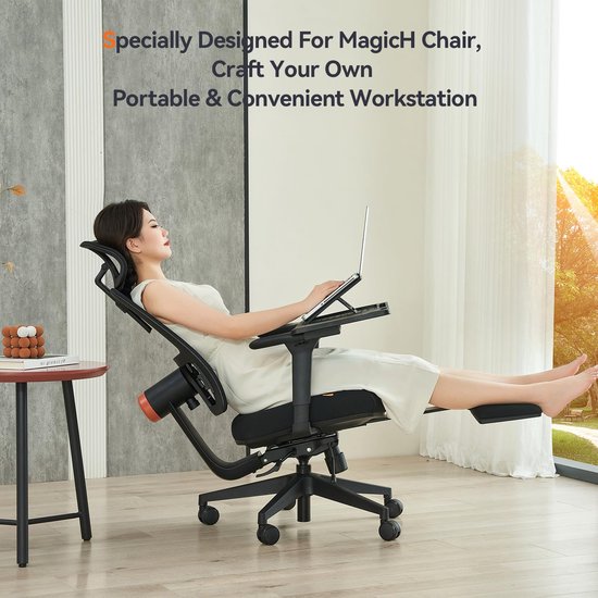 Newtral MagicH-BP Ergonomische Stoel - Voetsteun, Auto-following Lendensteun, Afneembare Workstation, 4D Armleuningen, Zitdiepte Verstelbaar — afbeelding 3