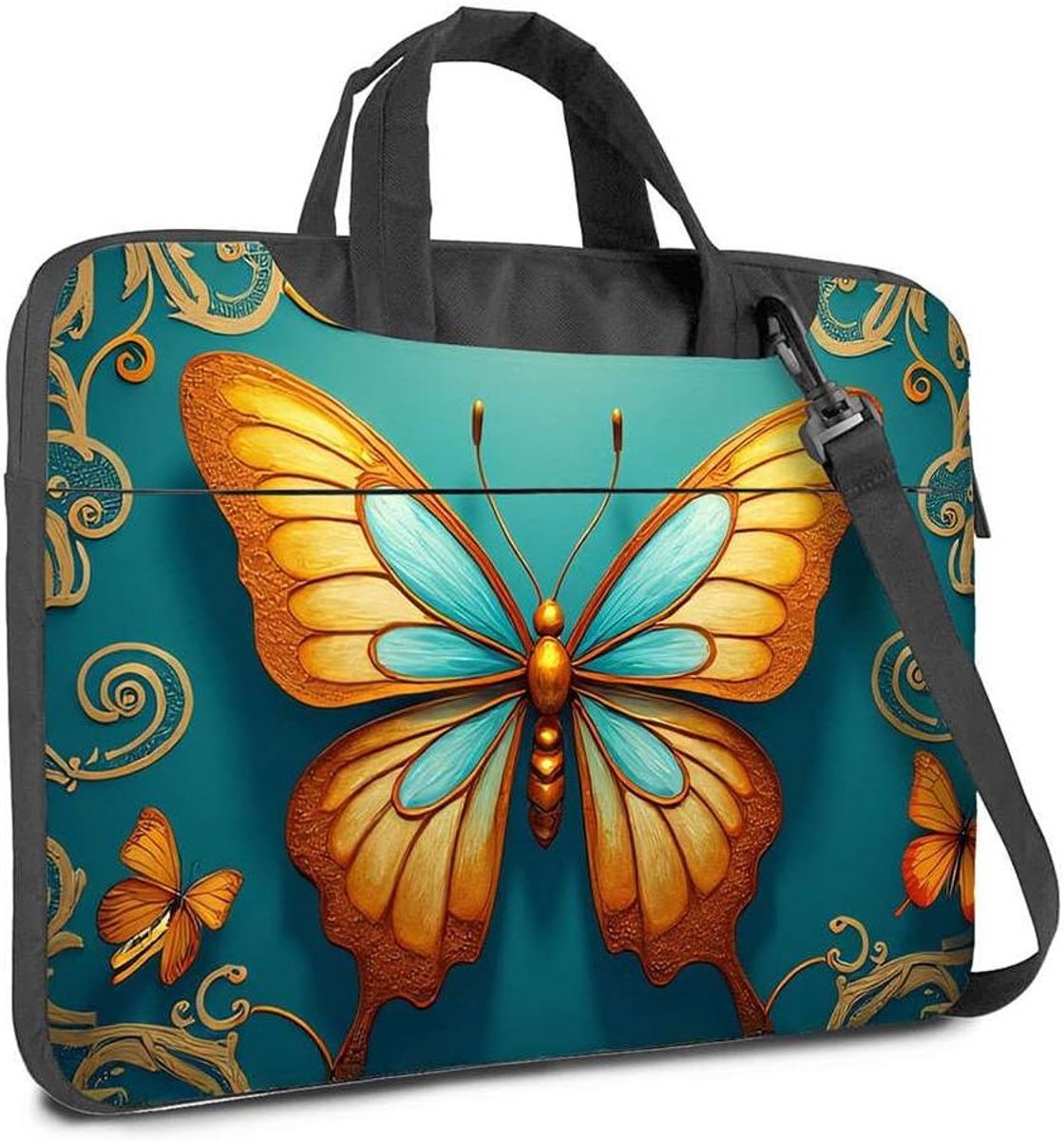 Laptophoes - Computer tas - Veilig opbergen - Speciaal accessoirevak - 16 inch - Blauw